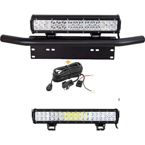 Barre lumineuse LED, boîtier en aluminium durable, design étanche, 17in 108W Avec fil (1/2)