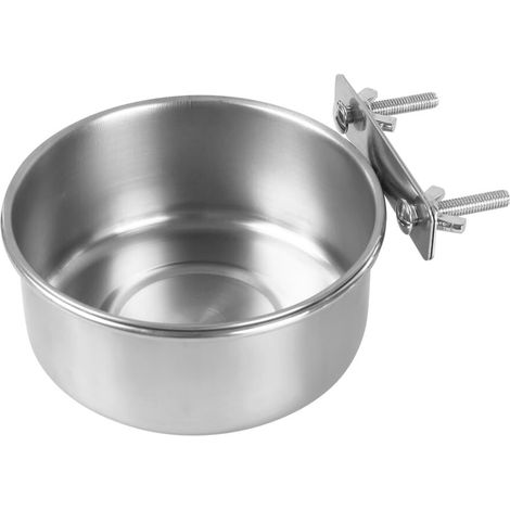 Bird Food Water Bowl, Stainless Steel Dish Feeder, Parrot Cage Feeding Cup for Parrots Cockatiels Lovebird Finch (1/5)