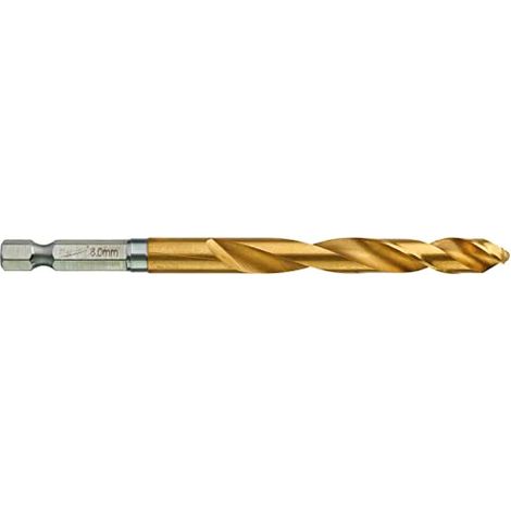 PUNTE PER FORATURA METALLO DA DIAMETRO 2 A DIAMETRO 13 HSS-G IN TITANIO SHOCKWAVE - RED HEX - MILWAUKEE - Diametro/Lunghezza Ø 4.2X74/28 mm 1pz