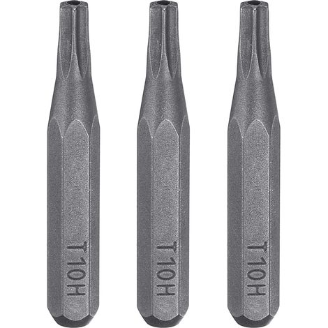3pcs T10H Embout de Tournevis Torx 5/32" Tige Hexagonale 28mm Longueur Acier S2 Magnétique Tête Étoilée à 6 Pans pour Tournevis Manuels Électriques Réparation de Précision (1/5)