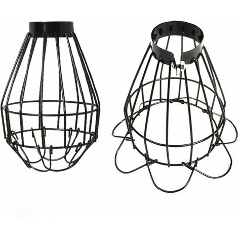 Protection anti-brûlure pour lampe chauffante de reptile - Abat-jour en fil de fer pour terrarium (1/5)