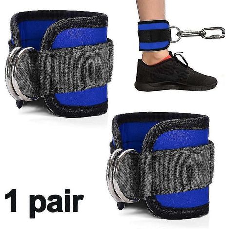 Sangle de cheville pour machines à câbles, extensions de jambes, exercices pour les fessiers-Blue