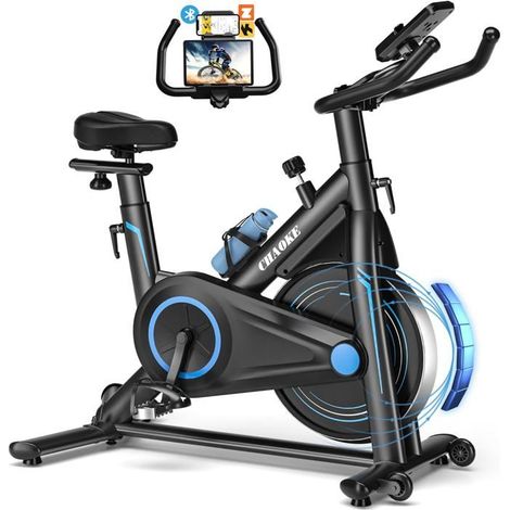 Vélo d'Appartement - CHAOKE - Silencieux - Résistance Magnétique - Application Intégrée - Siège Confortable