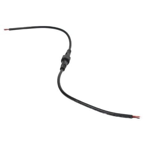 Lot de 5 paires de connecteurs de câble étanches IP65 2/3 broches 22 AWG LED et prise femelle pour caméras de surveillance et bandes lumineuses Noir ou blanc (2 broches) (1/5)