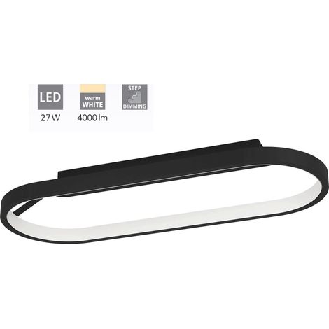 Plafond Codrial Plastic White LED 27W 3000K L: 79 cm B: 30 cm H: 11,6 cm Dimmable (1/5)