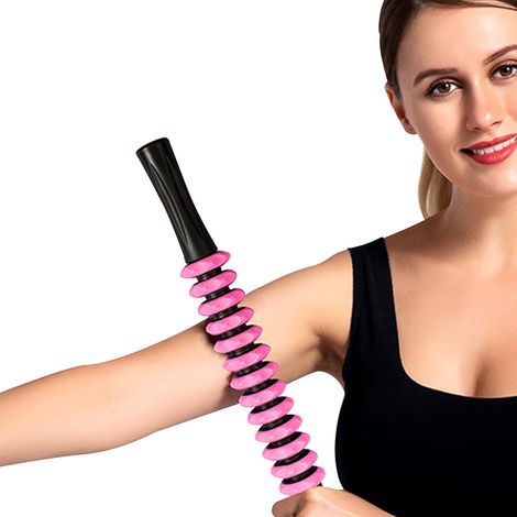 Bâton de massage musculaire rouleau anti-cellulite, outil de récupération sportive avec poignée antidérapante, accessoire de physiothérapie pour détente des muscles. (1/5)