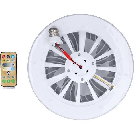 Ventilateur de plafond avec éclairage LED 30 W, 3000-6500 K, orientable à 180°, 3 vitesses de ventilation, culot E27, télécommande 85-26