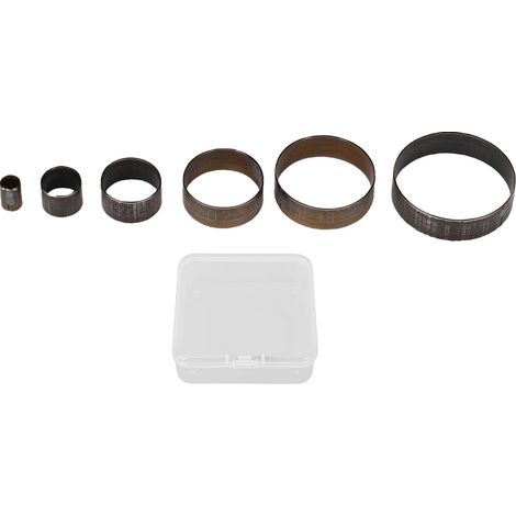Matrices de découpe du cuir, ensemble d'outils de poinçonnage ronds en acier allié, diamètre 5mm 10mm 15mm 20mm 25mm 30mm 6 pièces (1/5)