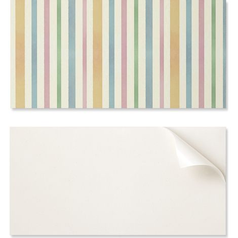 Azulejos decorativos de vinilo para pared, rayas verticales multicolores, 6x60x30 cm