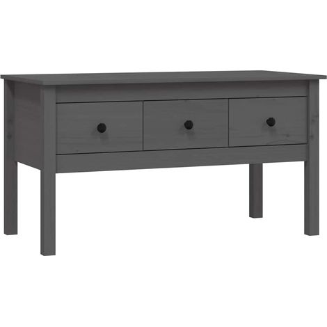 Maison Exclusive - Tavolino da Salotto Grigio 102x49x55 cm Legno Massello di Pino (1/5)