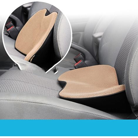 Mini-Autokissen, kleines Kissen, Rückenlehnen-Sitzerhöhung, Ganzjahreskissen, Fahrkissen, kleine Größe – beige
