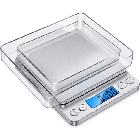 Balance de précision 1g/3000g - Plateforme numérique pesage (1/4)