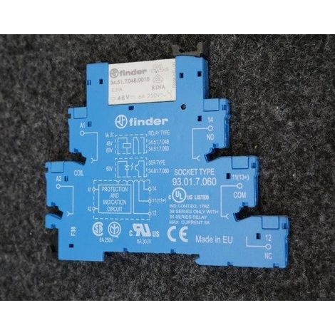 Finder 38.51.7.048.0050 Interface relais 48 V/DC 6 A 1 inverseur (RT) 1 pc(s) Y521493 (1/2)