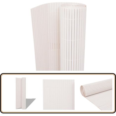 Clôture de jardin Double face 90 x 500 cm Blanc - Clôture De Jardin - Clôture Pvc - Clôture Blanche - Clôture Modulaire - Clôture Design