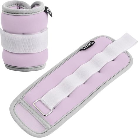 Lot de 2 Poids pour Cheville, 0.25 kg/0.5 kg Poids de Poignet pour Enfants Femmes Hommes, Manchettes de Poids, Poids Musculation Poignet pour Gymnastique Exercice Jogging Marche (1/5)