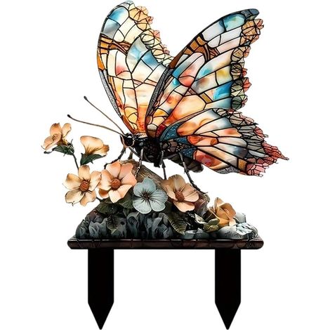 Schmetterling Gartendeko Flache Acryl wasserdichte
