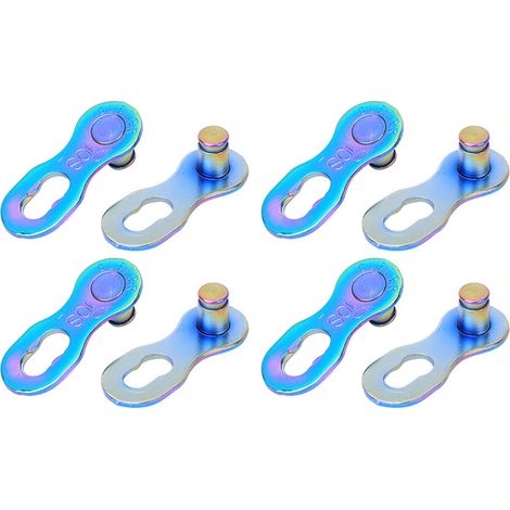 4 Maillons de Chaîne Rapides 10 Vitesses en Acier pour Vélo, Pièces de Connexion Colorées pour Accessoires Cyclistes (1/5)
