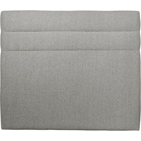 Tete de lit Lignes Bouclette Gris L 160 cm - Ep 10 cm rembourré (1/4)