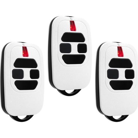 Set di 3 telecomandi per cancelli a 433,92 MHz compatibili con DEA GTI2/4, GT2/4, Mio TR2/4, Mio TR2N/4N - Bianco (1/5)