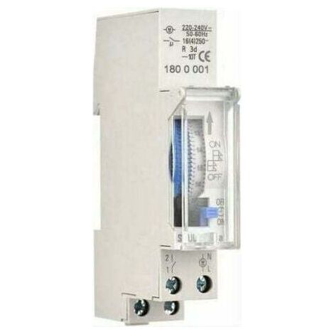Mechanical timer 24H Programmable 15 min DIN rail installation Voltage AC220-240V Built-in NI-MH battery 1.2V 40mAh (1/5)