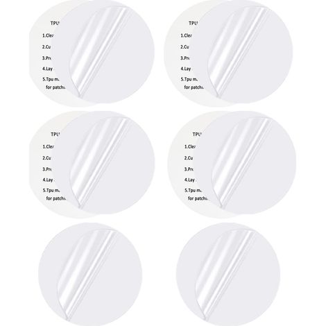 10 Pièces Patch de Réparation TPU, Autocollant Imperméable Polyvalent, Kit Spécial pour Tente, Bateau Gonflable, Bouée, Matelas Pneumatique, Veste en Duvet (Transparent) (1/5)