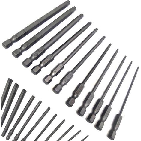 Trade Shop - 11 BITS T6 BIS T40 100MM TORX-SCHRAUBENDREHER FÜR SCHRAUBENDREHER 1/4" SECHSKANT-SCHAFT - (1/5)
