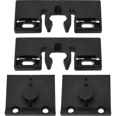 Balcony Door Latch Catch 253655 254617 98050401 Black Plastic 74mm x 29.5mm (1/5)