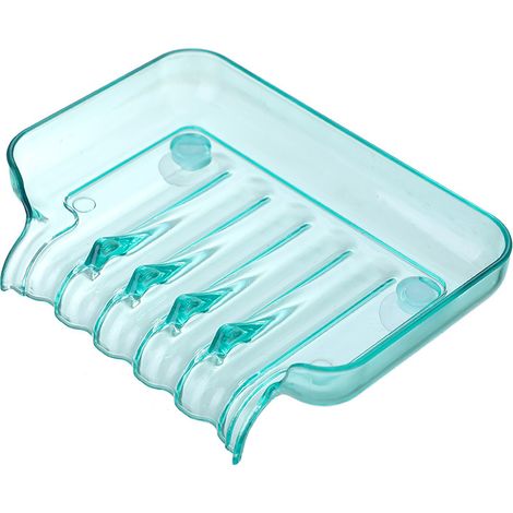 Küchen- und Badezimmerzubehör Seifenablage Seifenschale für Badezimmerspüle, Schwammablage Seifenschale 1 Stück (Transparentblau)