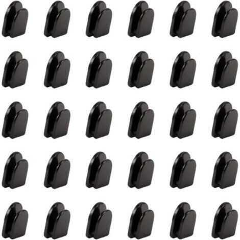 Set mit 30 unsichtbaren, schwarzen Klebehaken – Selbstklebende Wandhaken für Handtücher, Kleidung, Autoschlüssel – Ideal für Bad, Küche, Schlafzimmer, Garage (1/5)