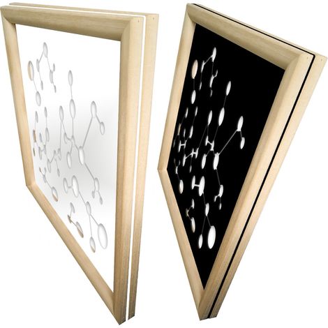 NANOTECH - Moduli Decorativi in Legno e PVC - Colore: bianco - Misura: 48x48 cm (1/4)