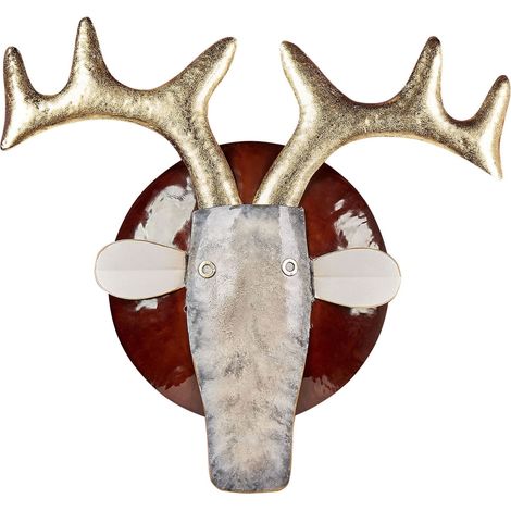 Wandobjekt Stier FLUORINE Metall 54 cm Bunt