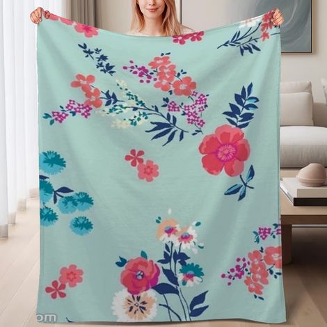 Couverture de lit en polaire, douce et chaude en microfibre pour le printemps, décoration intérieure stylée, excellent cadeau pour femmes et hommes, 6080 pouces (1/4)
