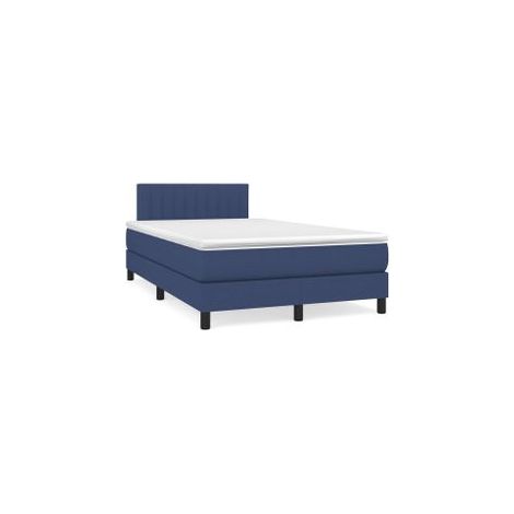 Sommier à lattes de lit avec matelas Bleu 120x200 Tissu (1/5)