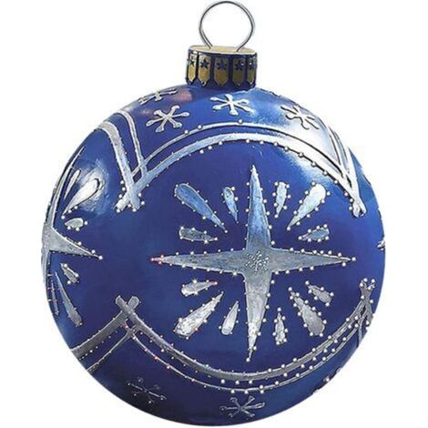 Boule de Noël Gonflable en PVC - Décoration de Noël Gonflable pour l'extérieur (11) (1/3)