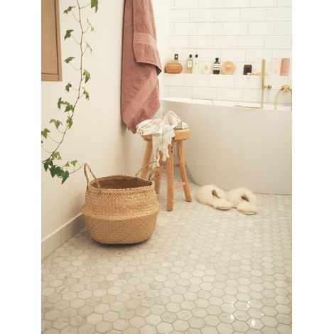 Mosaïque Carrara White Hexagon 48 (1/4)