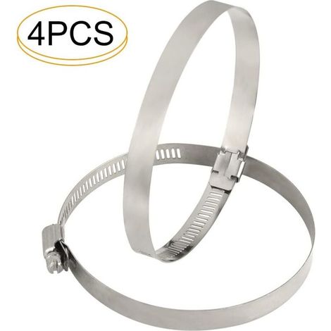 Colliers de serrage réglables en acier inoxydable de 150 mm pour la fixation de tuyaux flexibles (1/5)