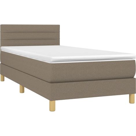 Giroletto a Molle con Materasso Tortora 90x200 cm inTessuto vidaXL (1/5)