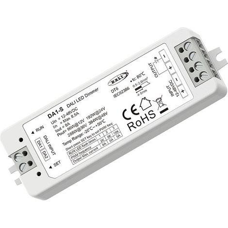 DALI Constant Voltage Controller 12-48 V DC, 1 Channel 8 A (DT6) DA1-S