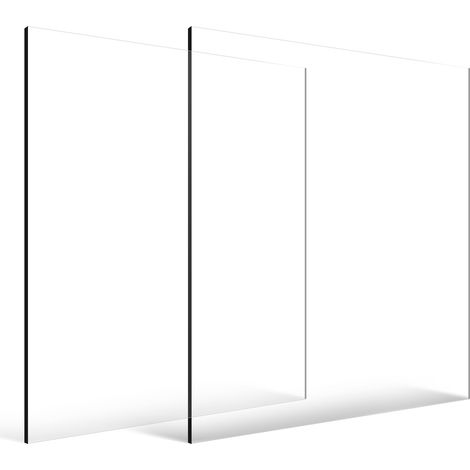 Mophorn 2er-Pack 24x36 Zoll 1/4 Zoll klare Plexiglas-Acrylplatten, transparenter Kunststoff zum Basteln, DIY-Display, Bilderrahmenglas