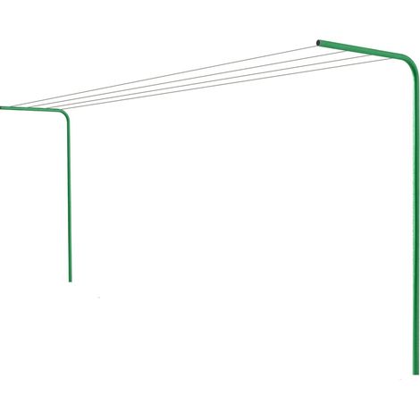 Andrys Stendi Biancheria Esterno Non Smontabile Verde H220cm (Filo non Incluso)