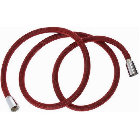 Tubo Doccia Flessibile 1.5 Mt Rosso 150 Cm Laccio Bagno Per Doccetta Box 87281