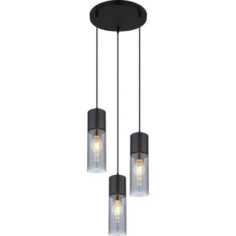 Globo - lámpara colgante - ANNIKA - negro - vidrio - Ø 30cm - E27 (1/5)