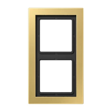 Jung Telaio 2-gang, LS-DESIGN, ottone classic, montaggio verticale e orizzontale MED 2982 C