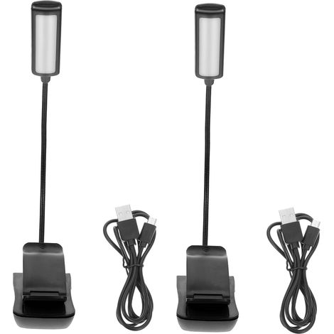 Lot de 2 Lampes LED à Pince pour Pupitre Piano, Rechargeables (1/5)