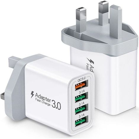 40-W-USB-Mehrfachladegerät für iPhone 15, 14, 13, 12, 11, 8, XR, Samsung S24 Ultra, S23, S22, S21, iPad, Xiaomi, Huawei (1/5)
