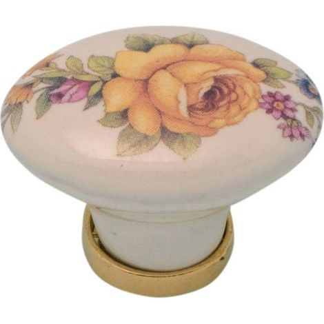 25 x POMOLO PORCELLANA OVALE C/BASE F/18 24X34X25 MM
