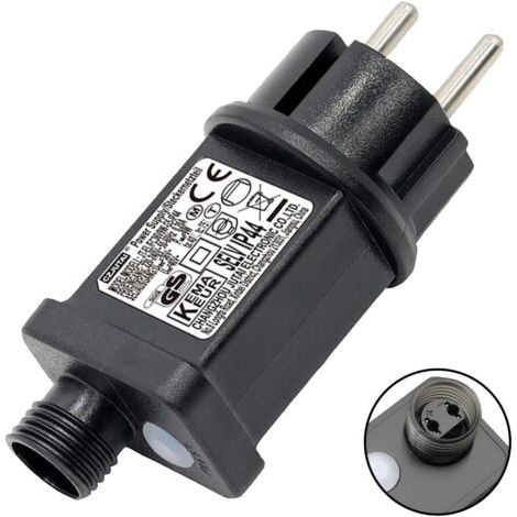 Guirlande lumineuse clignotante 31 V 6 W - 9 modes d'éclairage avec minuterie - Étanchéité IP44 pour éclairage extérieur - Transformateur LED (1/5)