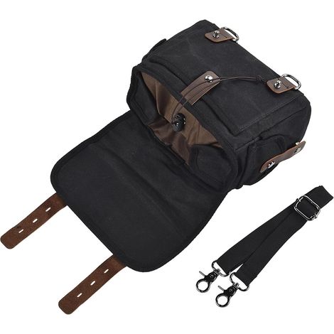 Dirt Bike Bag Sacoche de moto en toile pour siège arrière, sacoches de moto, poches latérales, poches latérales multifonctionnelles pour motos, vélos électriques (1/5)