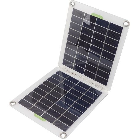 Panneau solaire pliable portable de 20 W, chargeur de batterie à cellules solaires en silicium polycristallin haute efficacité pour voiture, camping-car et bateau