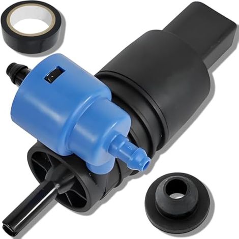 1J6955651 Pompe Lave-Glace pour Audi A3 A4 A6 Q2 Q3 Q5 Q7 S4 S6 pour VW P-assat 365 P-olo 6KV2 Bora 1J6 Caddy MKII G-olf P-olo T-Ouran pour Skoda pour Benz Double Sortie Avant et arrière
